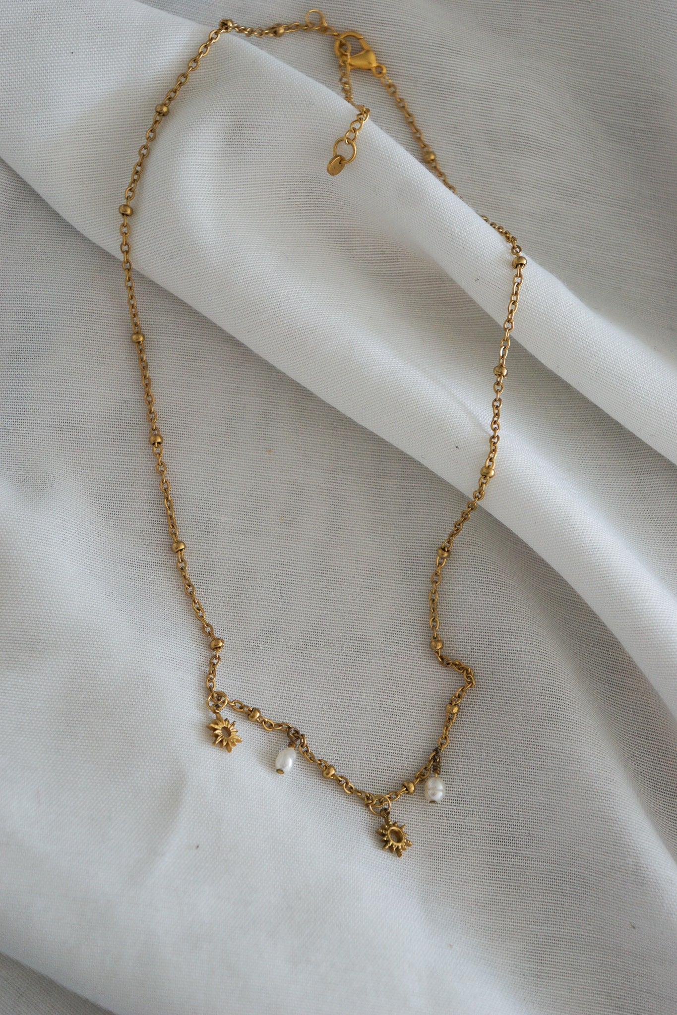 Lane | Goldkette mit Süßwasserperlen