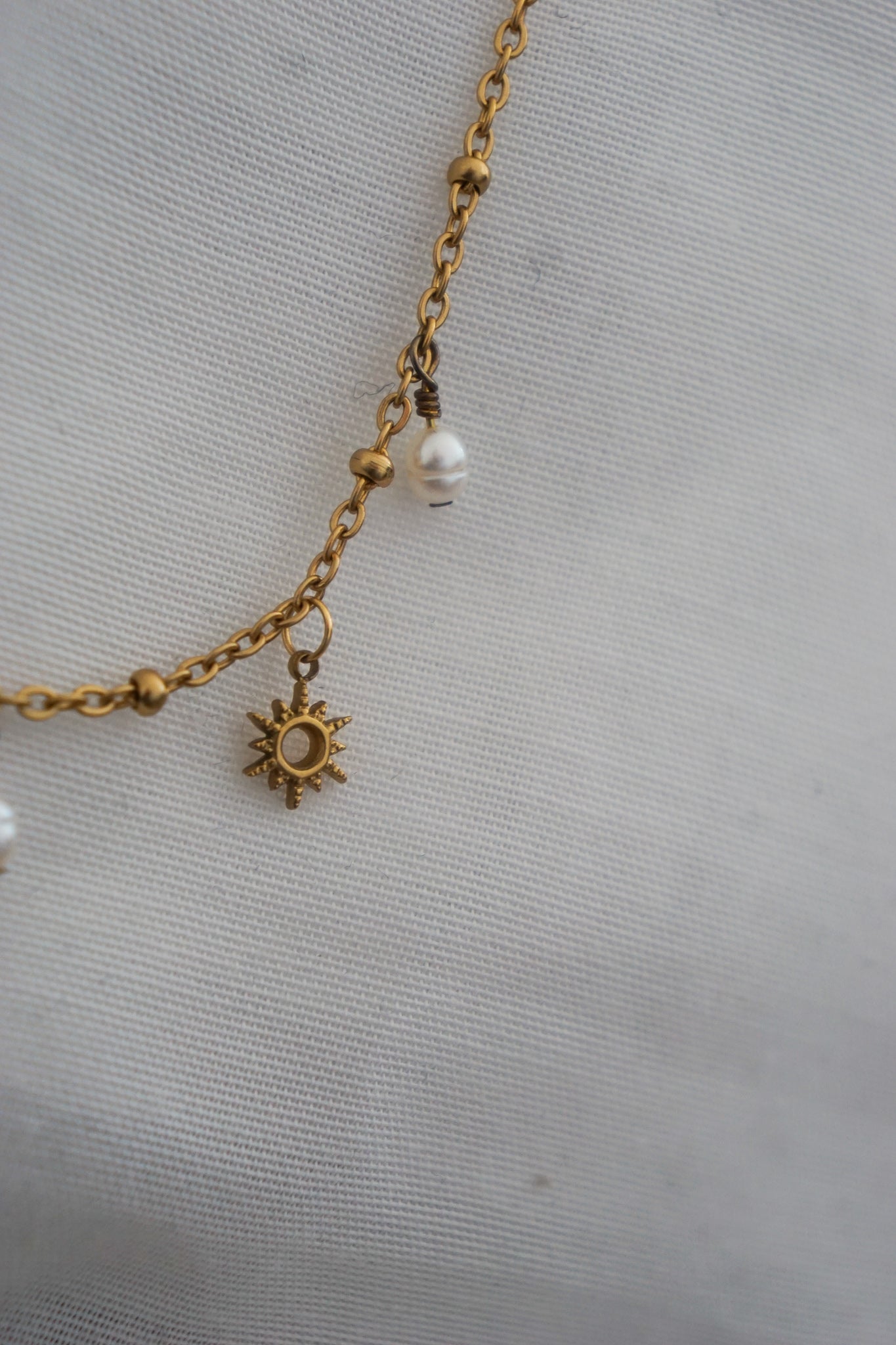Lane | Goldkette mit Süßwasserperlen