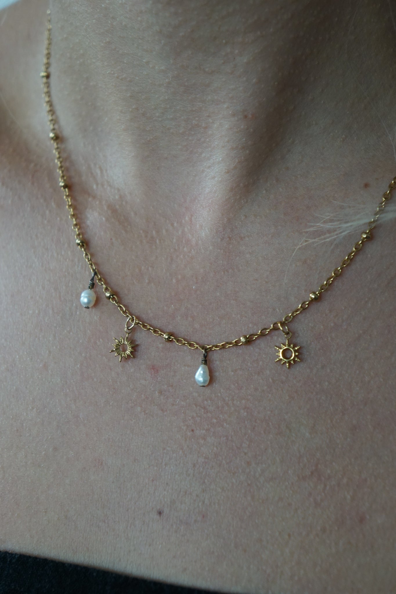 Lane | Goldkette mit Süßwasserperlen