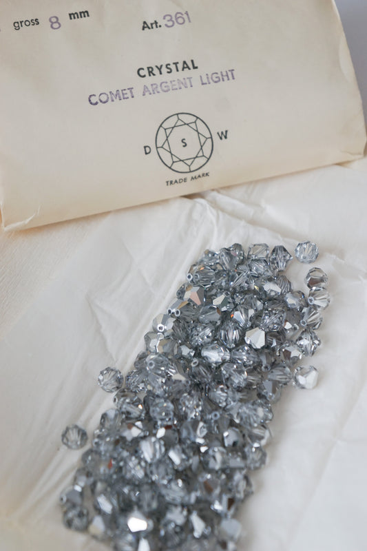 Swarovski Comet Argent Light, 10-140 Stück, 8 mm, Doppelkegel, Kristallperlen